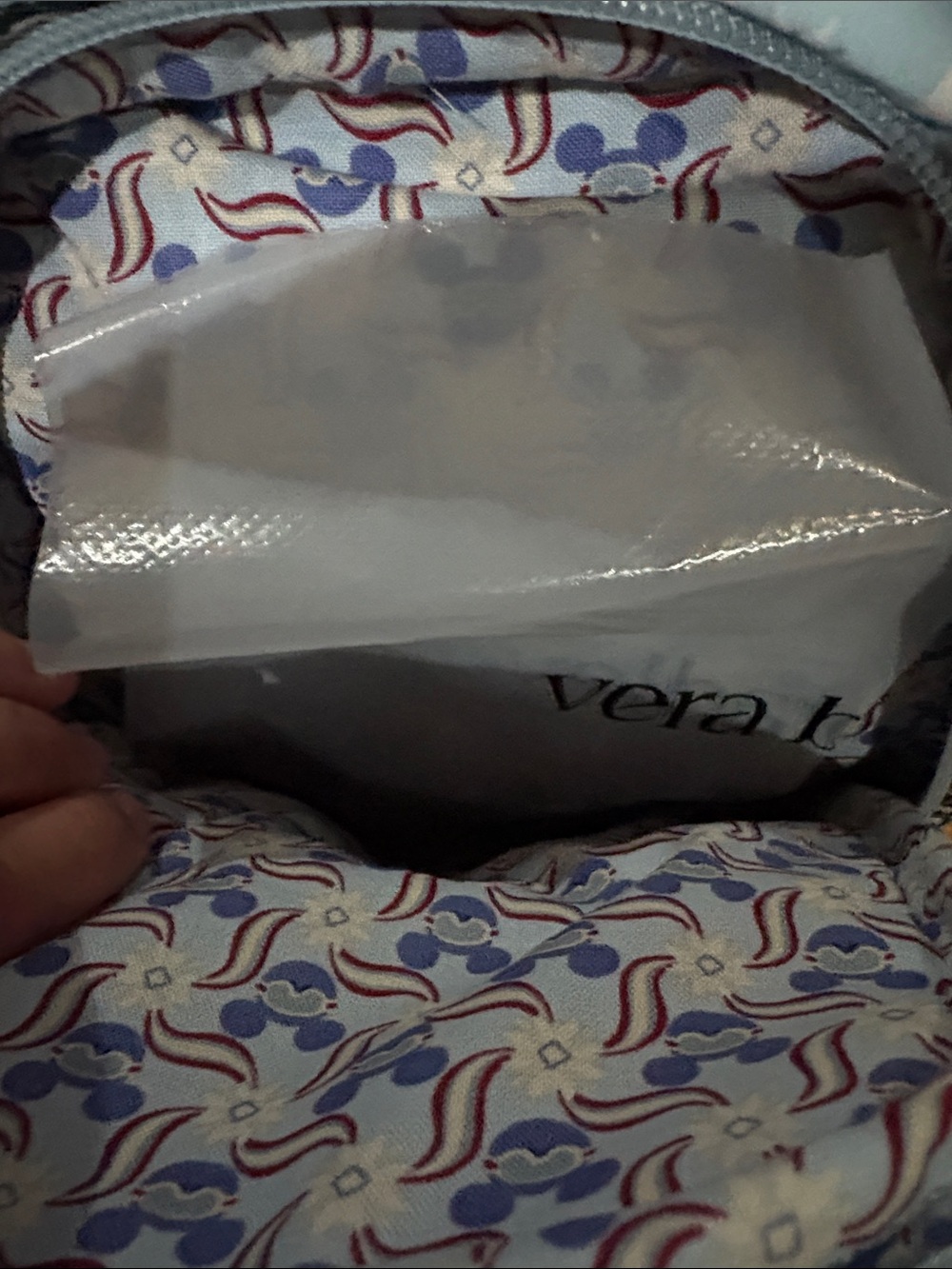 Vera Bradley Light Blue Ski Mickey & Friends Sling Backpack - Picture 4 of 5